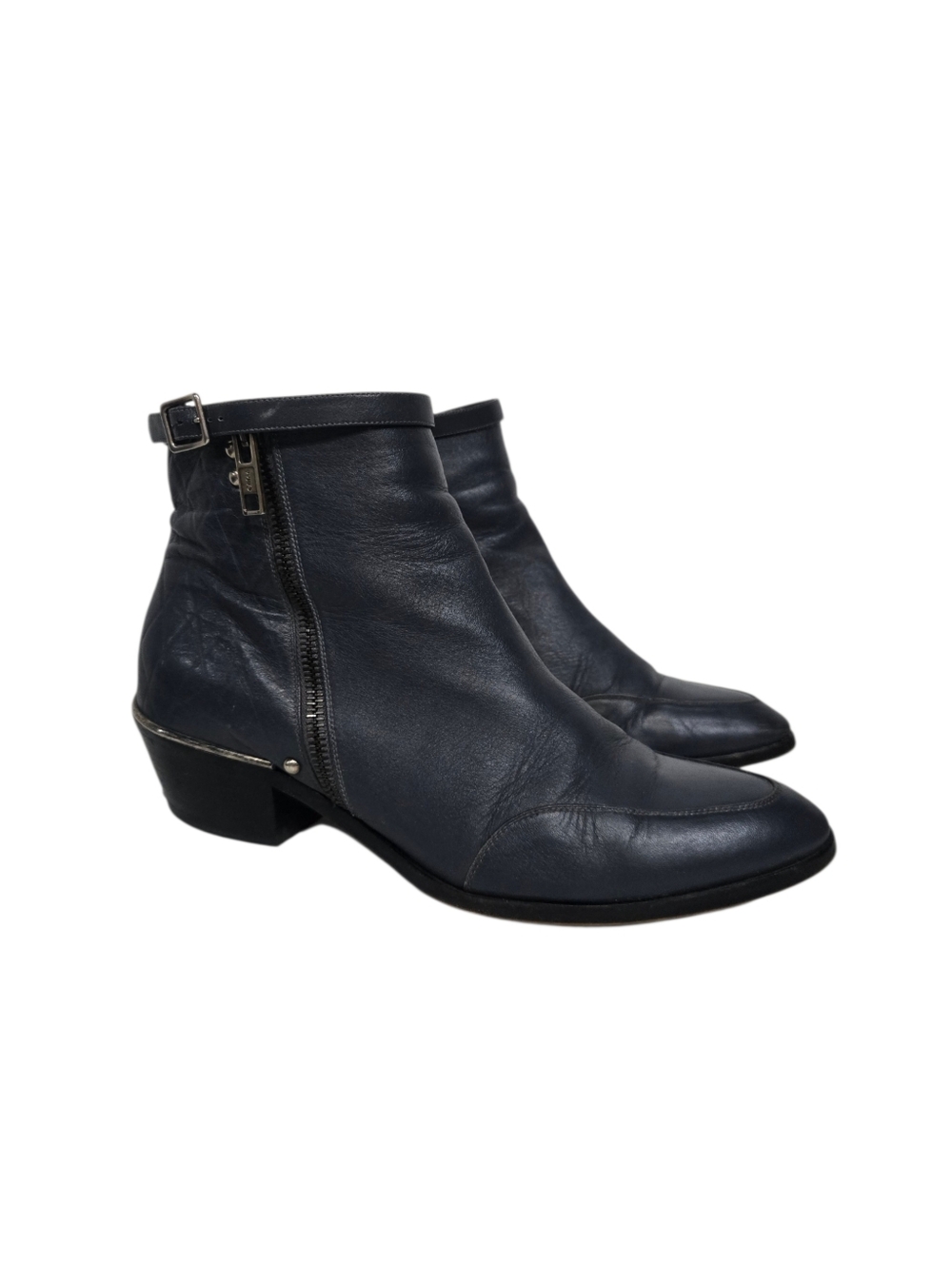 Chloe Dusty Blue Ankle Boots